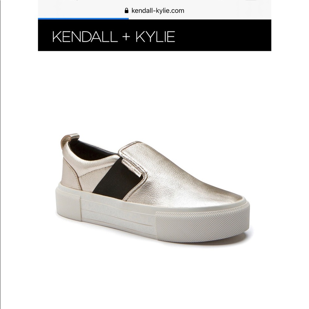 NWT! Kendall + Kylie Tenley Gold Leather Sneaker